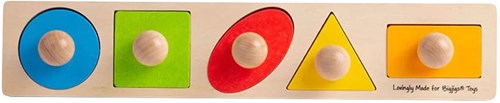 BigJigs Holz Formenpuzzle Formen - Lernspielzeug 5 Teile