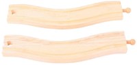 BigJigs Holz Eisenbahn wavy track Set - Schienen Spielzeug