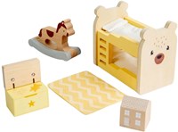 Bigjigs Holz Puppenhaus Kinderzimmer Set - FSC zertifiziertes Spielzeug-2