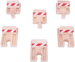 BigJigs Puffer Holz Eisenbahn Zubehör - Set aus 4 - kompatibel