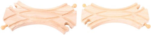 BigJigs Holz Eisenbahn doppelseitige Weichen - Erweiterungsset-2