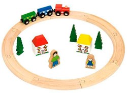 BigJigs Holz Eisenbahn Starterset - erstes Zugset für Kinder