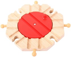 BigJigs Holz Eisenbahn 8-Wege Drehscheibe - kompatibles Spielzeug