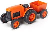 Green Toys Traktor nachhaltiges Spielzeug orange mit Anhänger-2