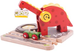 BigJigs Holz Dinosaurier Kran Spielzeug Eisenbahn Zubehör