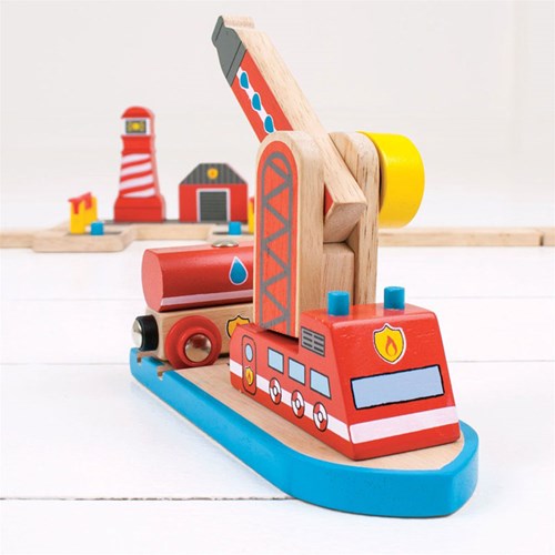 Bigjigs Holz Feuerwehr Seerettungsstation-3