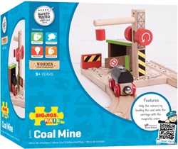 Bigjigs Holz Eisenbahn - Kohlenmine Spielset für Kinder