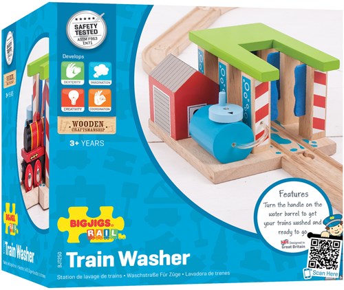 Bigjigs Schienen Holz Zug Waschanlage