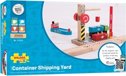 BigJigs Holz Container Hafen Spielset - nachhaltiges Spielzeug