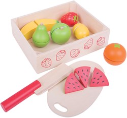 Bigjigs Toys Fruchtbox mit Schneidebrett