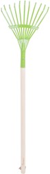 Bigjigs Metall Rechen mit langem Stiel - Kinder Gartenrechen 86 cm