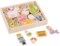 BigJigs Holzmagnete Fantasie - bunte magnetische Spielzeugset