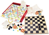 BigJigs Holz Spielekompendium klassisches Brettspiel Reisespiel-2