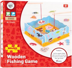 BigJigs Holz Angelspiel magnetisches Angelspiel mit Basis