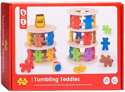 BigJigs Holzspiel Tumbling Teddies - Stapelspiel für Kinder