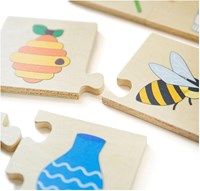 BigJigs Lernspielzeug Holzpuzzle Dinge die zusammengehören Kinder-3