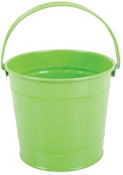 BigJigs Metallspielzeugeimer grün - Garten und Sandspielzeug