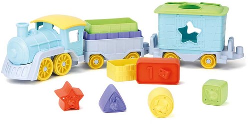 Grünspielzeug Zug stapeln und sortieren-3