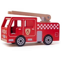 BigJigs Holz Feuerwehr Spielzeugauto - Leiterwagen - 28cm