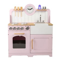Tidlo Holz Spielküche Country rosa - Kinderküche mit Zubehör