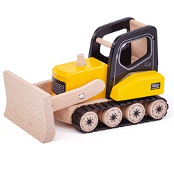 Tidlo Holz-Bulldozer Spielzeug Baufahrzeug für Kinder