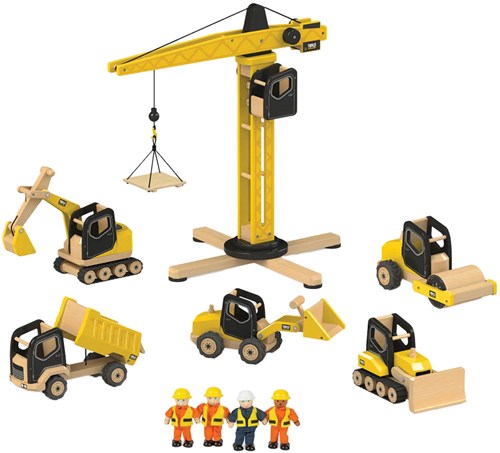 Tidlo Holz-Bulldozer Spielzeug Baufahrzeug für Kinder-2