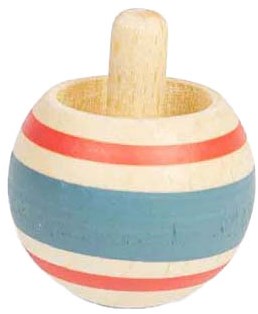 BigJigs Holz Kreisel Spielzeug klassisch bunt-2