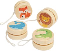 BigJigs Holzjojo wilde Tiere Spielzeug bunt
