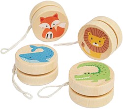 BigJigs Holzjojo wilde Tiere Spielzeug bunt