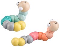BigJigs Holzspielzeug Wurm Pastell - Lernspielzeug für Babys