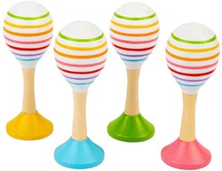 BigJigs Holz Musikspielzeug Junior Maraca Set - buntes Baby und Kleinkind Spielzeug