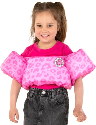 Swim Essentials Pink Leopard Puddle Jumper 2-6 years (15-30 kg)-3