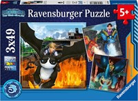 Ravensburger Puzzle 3 Puzzles - Dragons - 49 Teile Kinderpuzzle