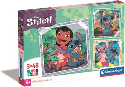 Clementoni Puzzle Stitch 3x48 Teile Disney Kinderpuzzle