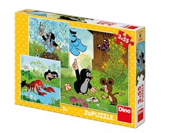 Dino Puzzle Der kleine Maulwurf - 3x55 Teile - Lernspiel für Kinder
