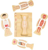BigJigs Holz Anatomie Puzzle Junge Lernspielzeug 26 Teile-2