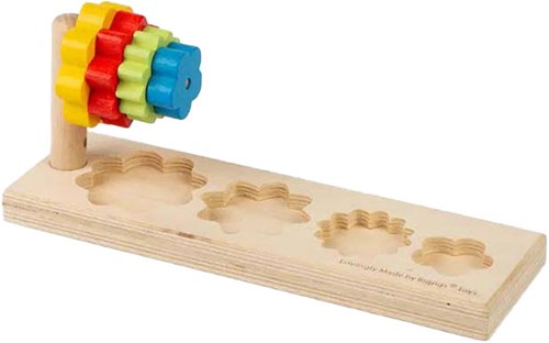 BigJigs Holz Blumen Sortierspielzeug - Montessori Lernspielzeug-2
