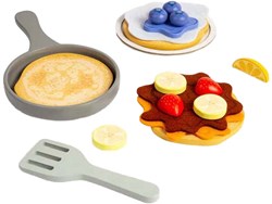 BigJigs Holz Pfannkuchen Spielzeug Set - fantasie Frühstück Spielset