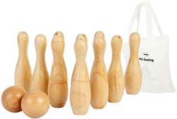 BigJigs Holz Bowling Set - buntes Spielzeug für Kinder