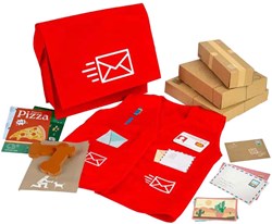 BigJigs Postbote Kostümset - Spielzeug Verkleidung mit Zubehör
