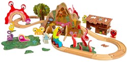 BigJigs Holz Monster Zugset - Spielzeug Eisenbahn 50-teilig