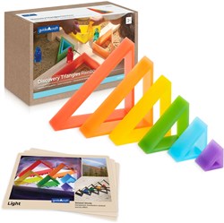 Guidecraft Lernspielzeug Discovery Triangles - Rainbow Karton