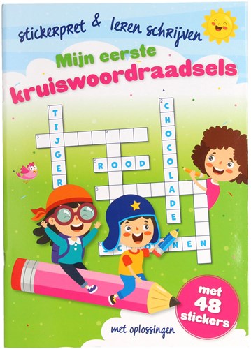 Mondikaarten Kreuzworträtselbuch für Kinder mit Stickern