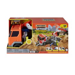 Fisher-Price Matchbox Baufahrzeug mit Bohrstation Spielzeug-LKW