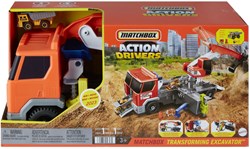 Fisher-Price Matchbox Baufahrzeug mit Bohrstation Spielzeug-LKW