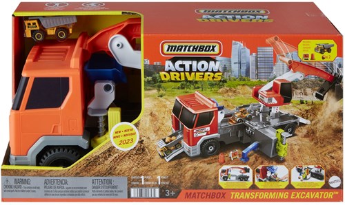 Fisher-Price Matchbox Baufahrzeug mit Bohrstation Spielzeug-LKW
