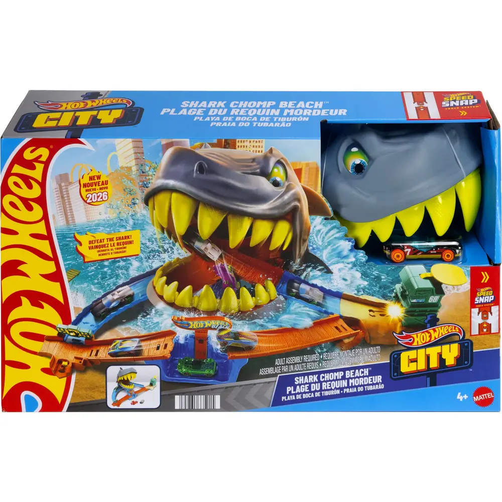 Hot Wheels Spielzeug City Hai-Strand Spielset - Strandabenteuer