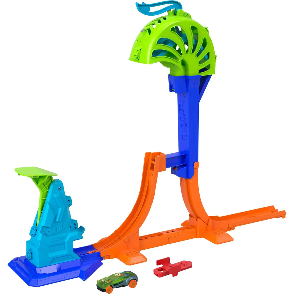Hot Wheels Stuntbahn Power Launch Champion Rennstrecke Spielzeugauto