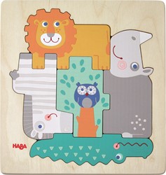 HABA-Holzpuzzle Tierisch wild