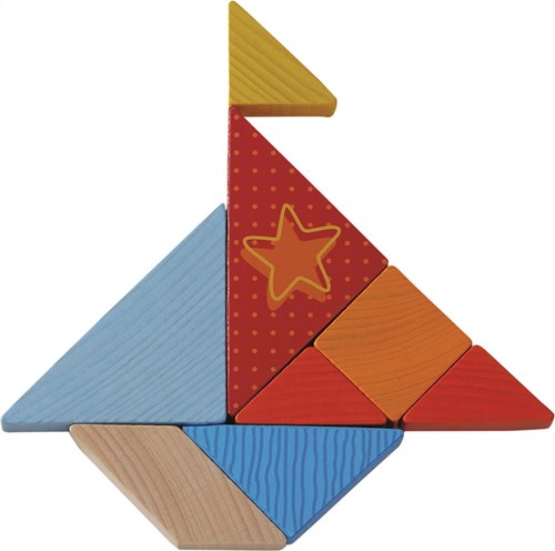 Haba buntes Tangram Legespiel Holzpuzzle 21-teilig für Kinder-2